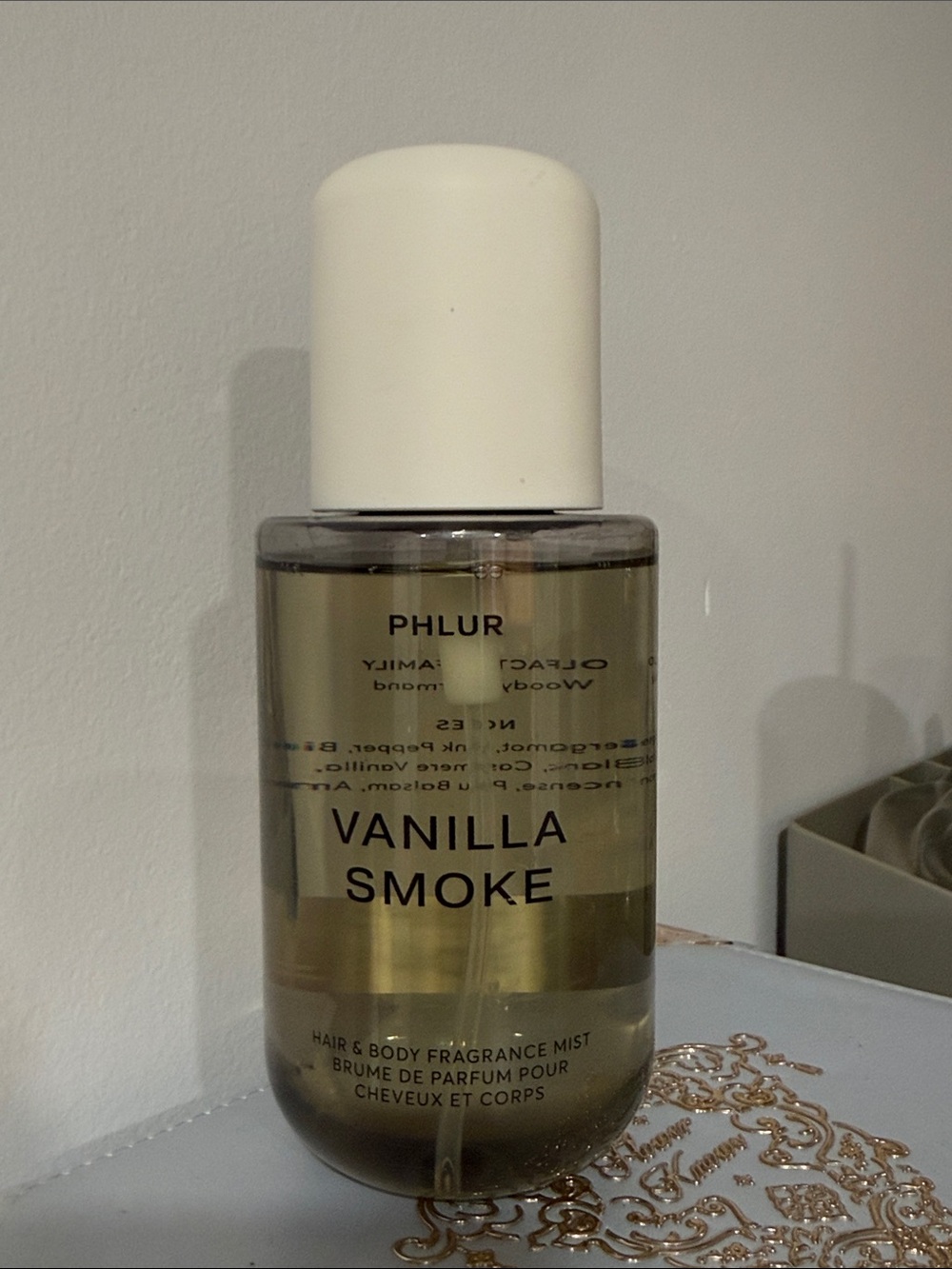 Phlur Vanilla Smoke Hair & Body Fragrance Mist — Cream